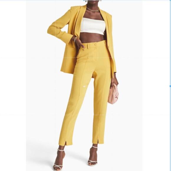 Diane Von Furstenberg Jackets & Blazers - Diane von Furstenberg Cathy Crepe Blazer Size 12 Yellow NWT